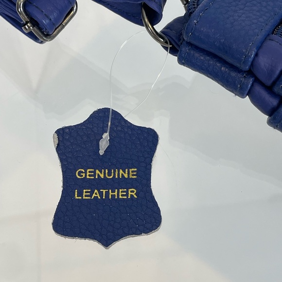 BLUE LEATHER BAG - Picture 2 of 4